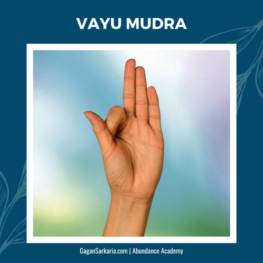 vayu or air hand mudra for meditation