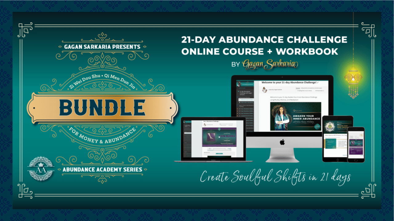21 day abundance challenge online course with workbook bundle, Gagan Sarkaria's Coaching Programs